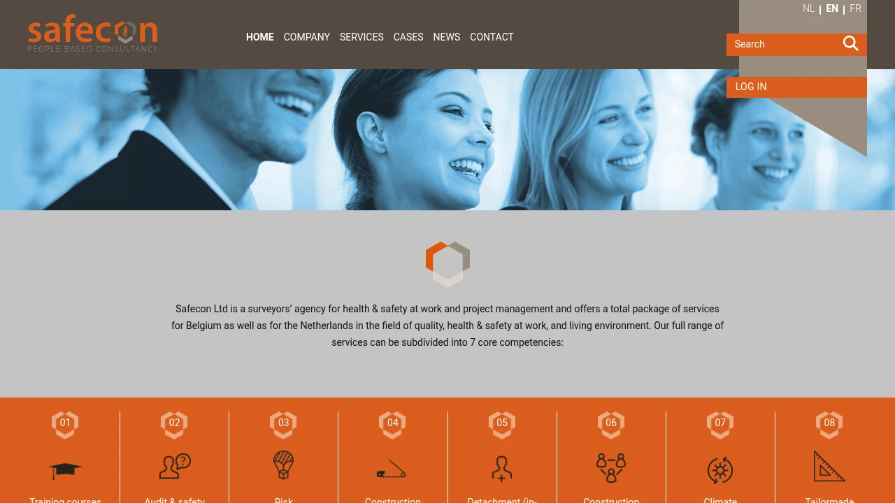 Screenshot of Safecon (Ireland/Stemil Group) website