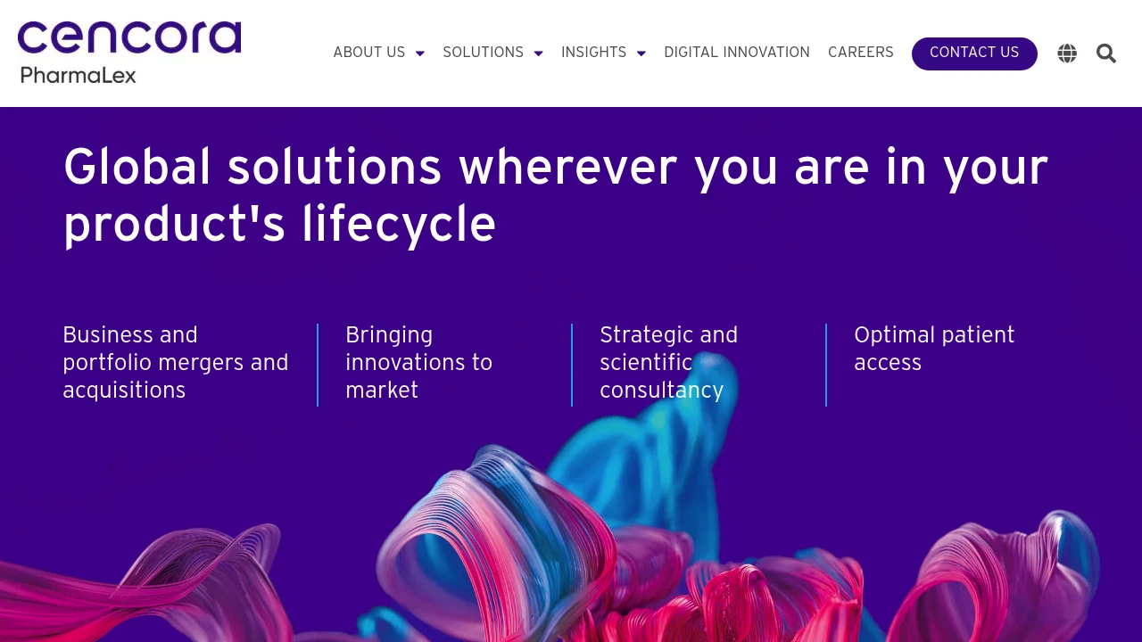 Screenshot of PharmaLex (Cencora) website