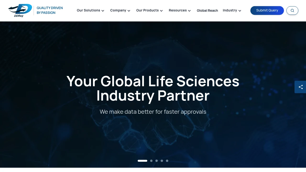 Screenshot of DDreg Pharma website