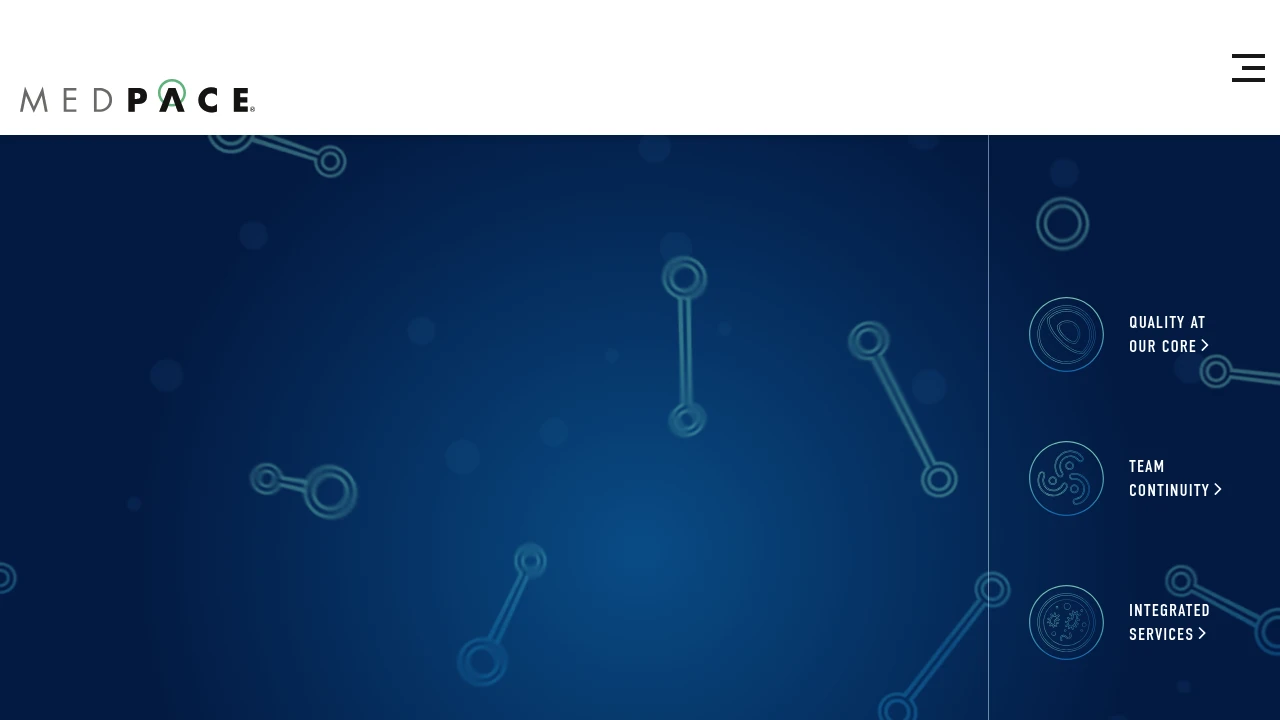 Screenshot of Medpace website