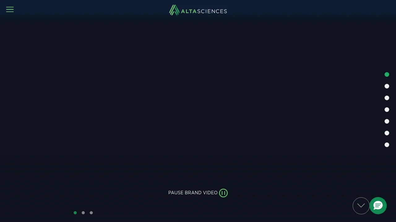 Screenshot of Altasciences website