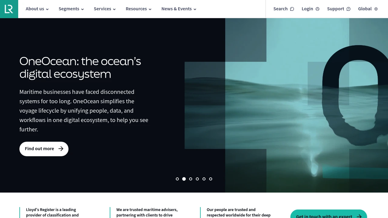 Screenshot of Lloyd's Register website